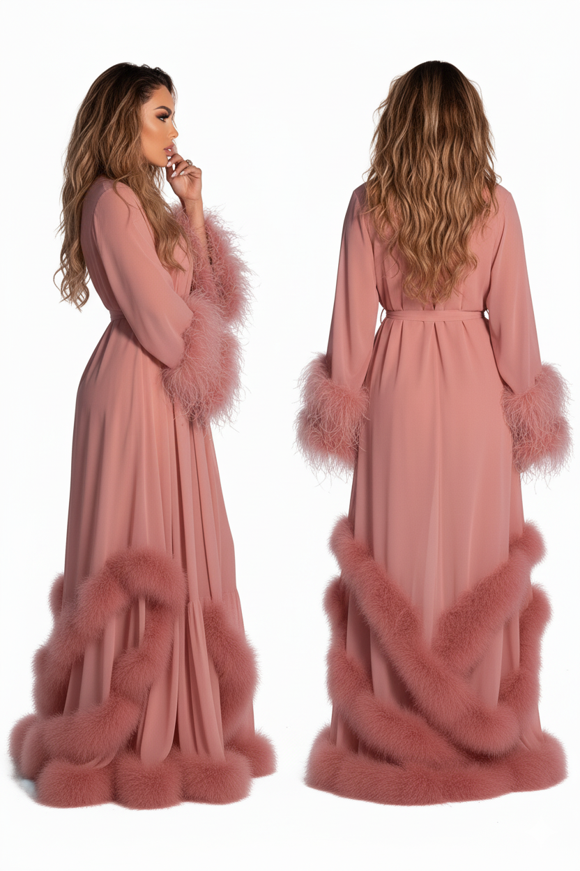 Ninel Conde exclusive Pink Robe