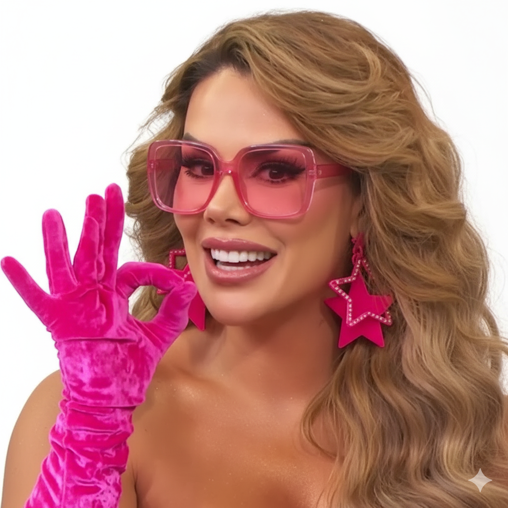 Exclusive Ninel Pink Oversized Sunglasses